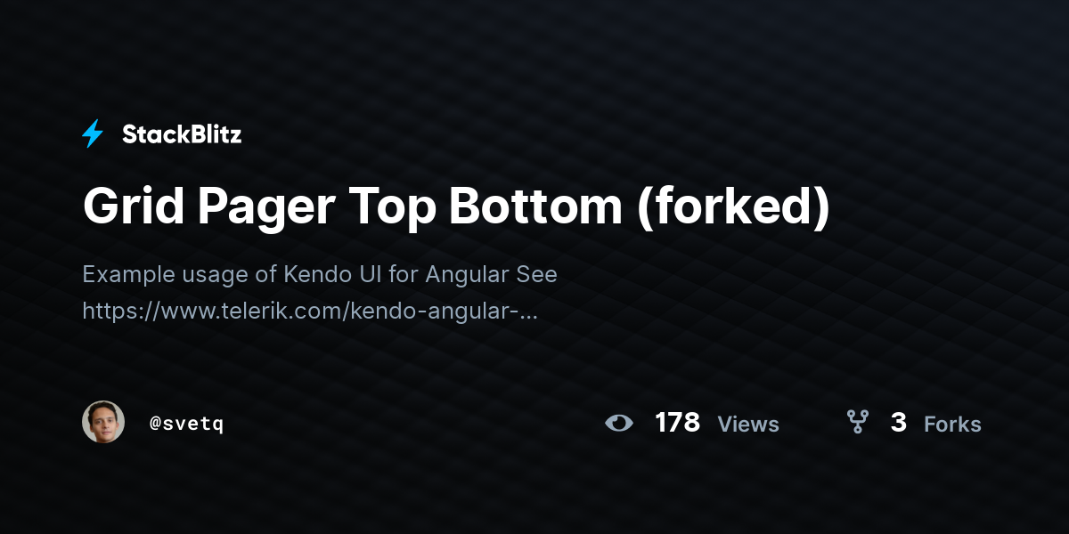 Grid Pager Top Bottom (forked) - StackBlitz