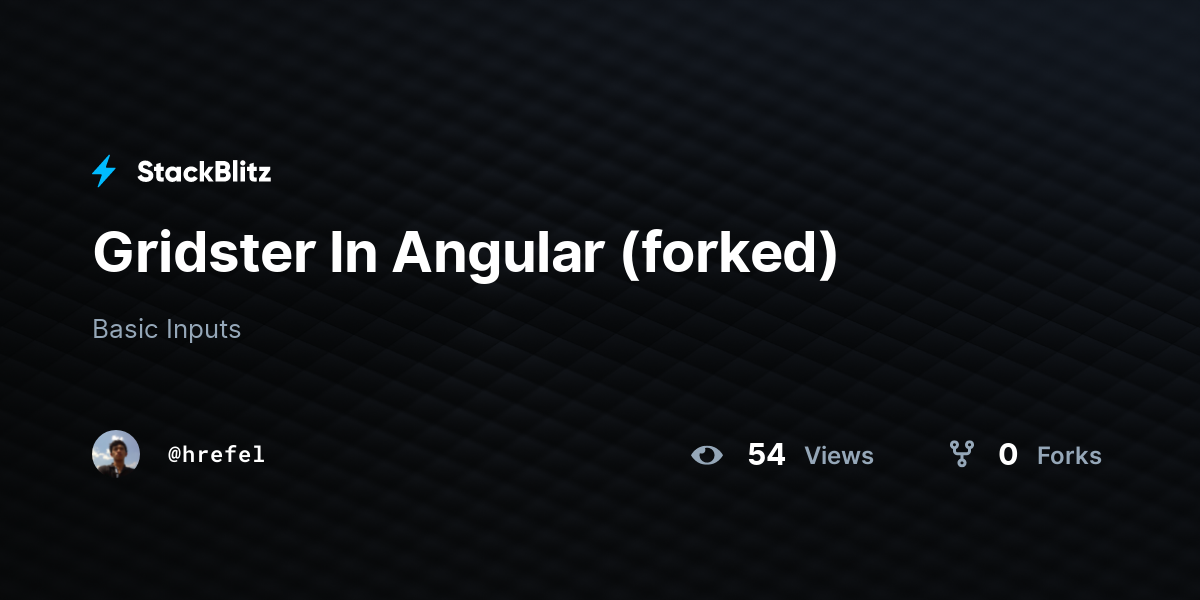 Gridster In Angular (forked) - StackBlitz