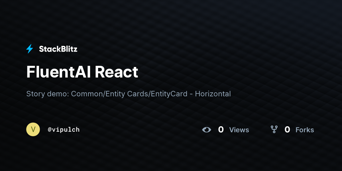 FluentAI React - StackBlitz