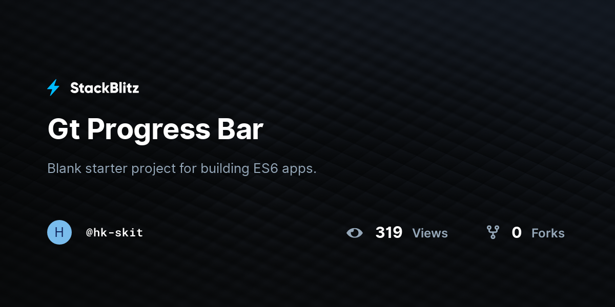 Gt Progress Bar - StackBlitz