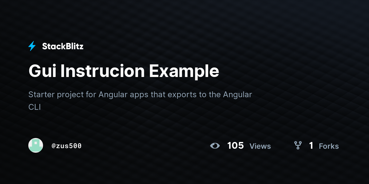 Gui Instrucion Example - StackBlitz