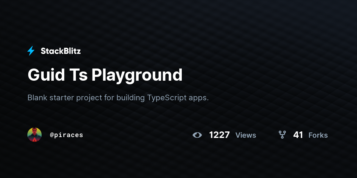Guid Ts Playground - StackBlitz