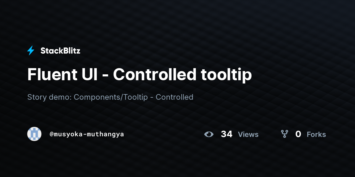 Fluent UI - Controlled tooltip - StackBlitz
