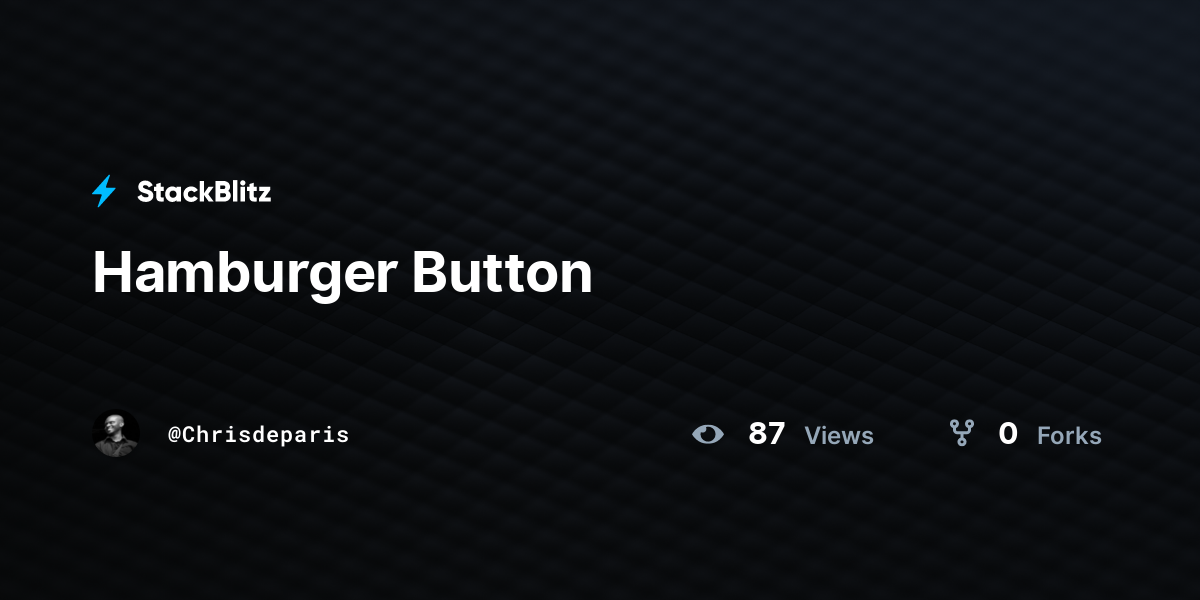 Hamburger Button - StackBlitz