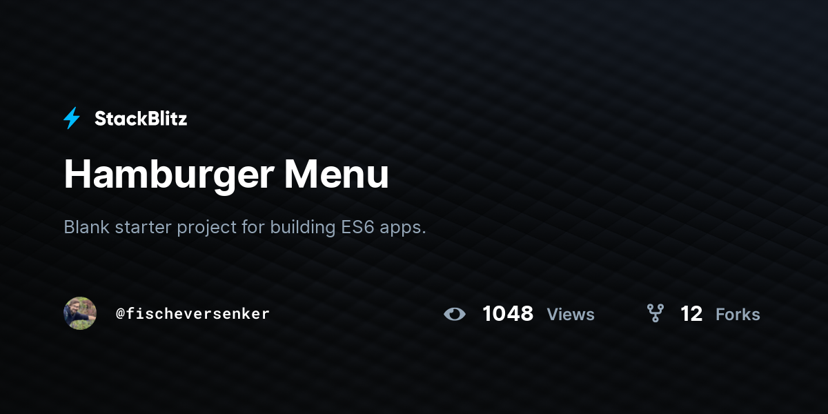 Hamburger Menu - StackBlitz