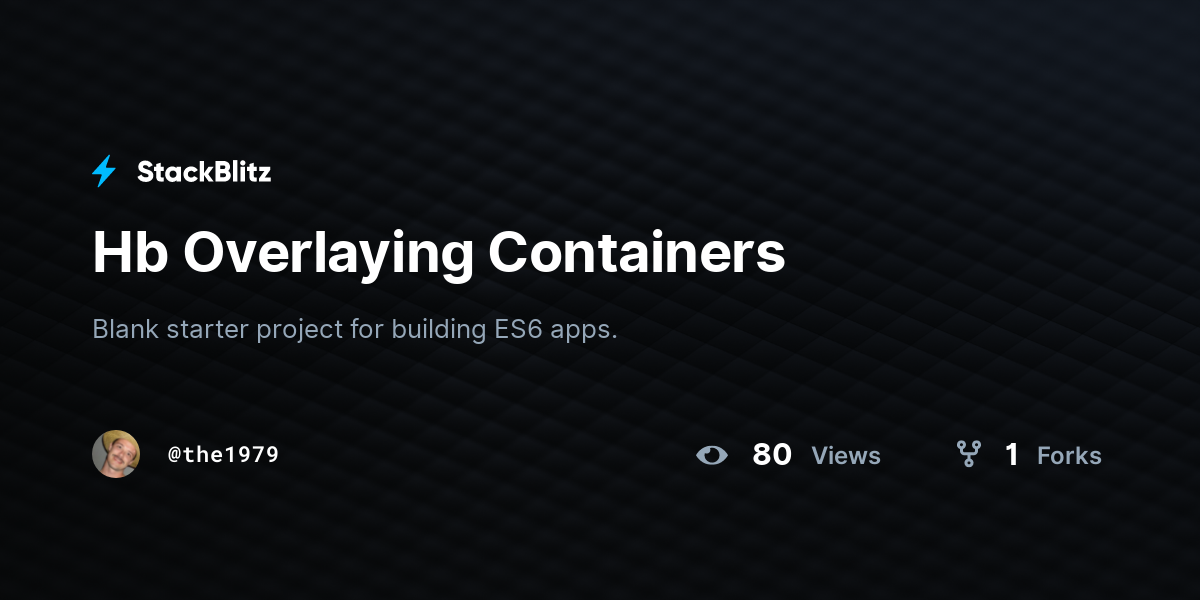 Hb Overlaying Containers - StackBlitz