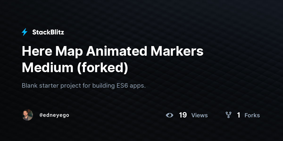 Here Map Animated Markers Medium (forked) - StackBlitz