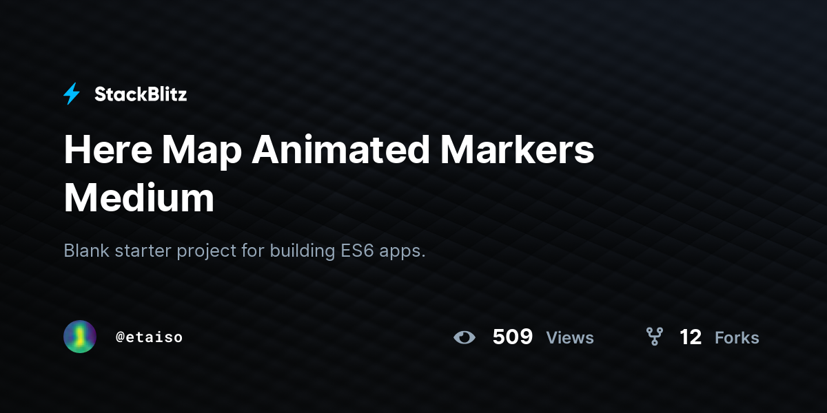 Here Map Animated Markers Medium - StackBlitz