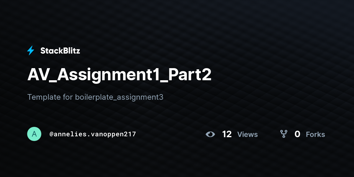 AV_Assignment1_Part2 - StackBlitz