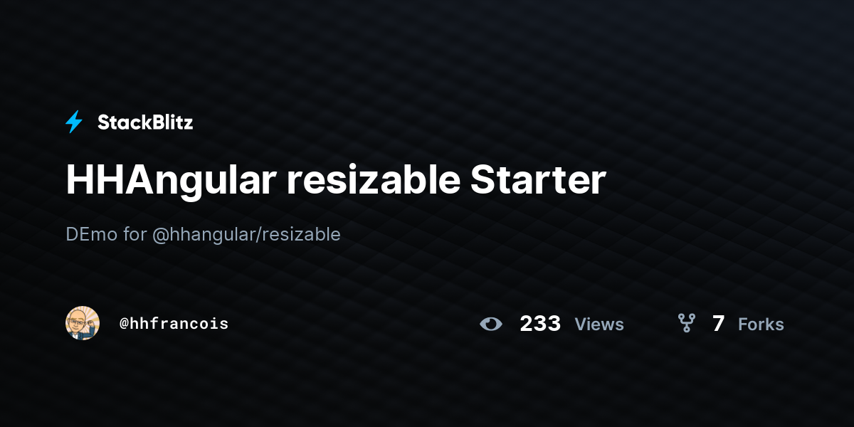 HHAngular resizable Starter - StackBlitz