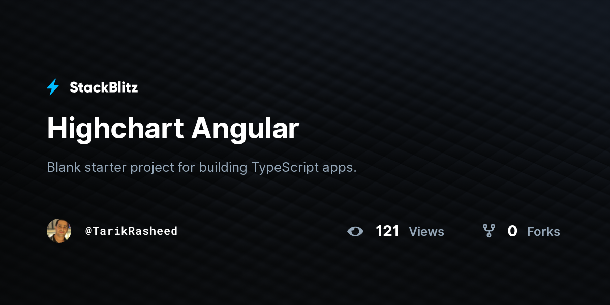 Highchart Angular - StackBlitz