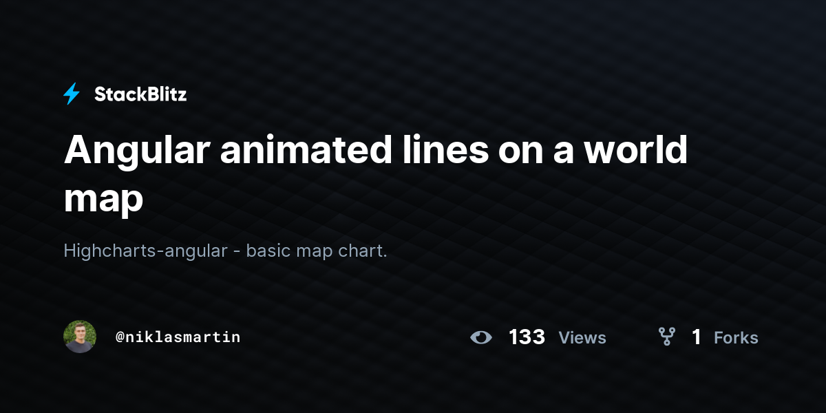 Angular animated lines on a world map - StackBlitz