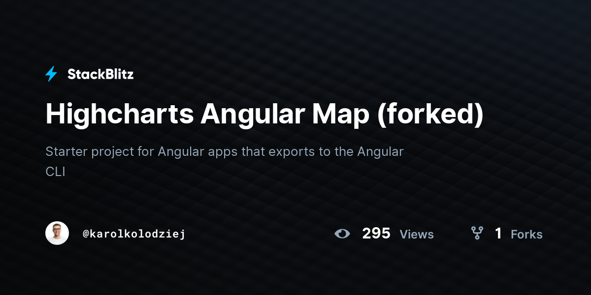 Highcharts Angular Map (forked) - StackBlitz