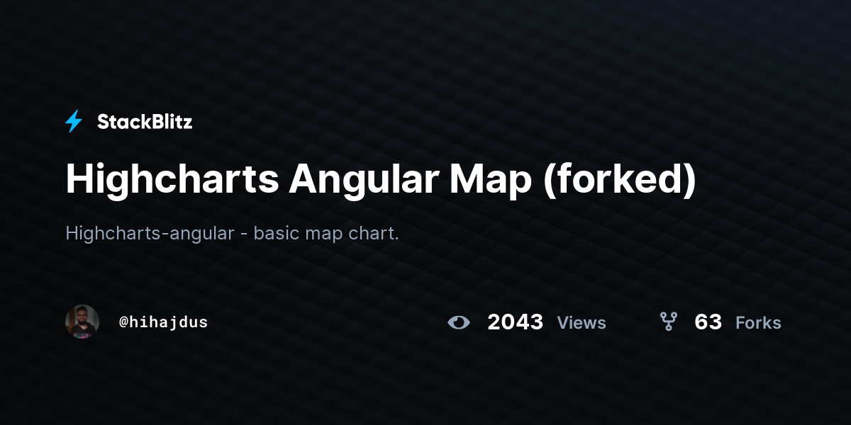 Highcharts Angular Map (forked) - StackBlitz