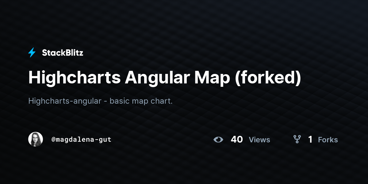 Highcharts Angular Map (forked) - StackBlitz