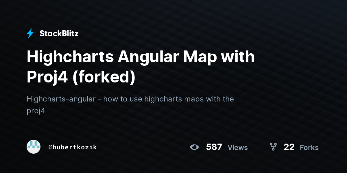 Highcharts Angular Map with Proj4 (forked) - StackBlitz