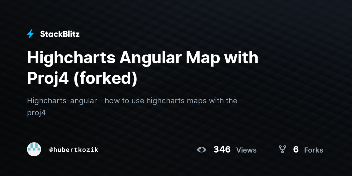Highcharts Angular Map with Proj4 (forked) - StackBlitz