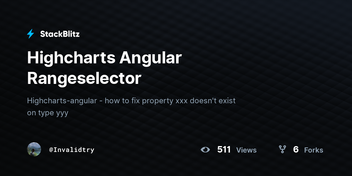 Highcharts Angular Rangeselector - StackBlitz