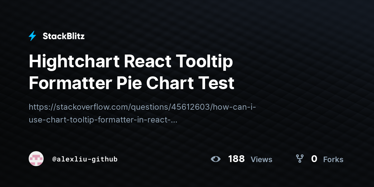 Hightchart React Tooltip Formatter Pie Chart Test - StackBlitz