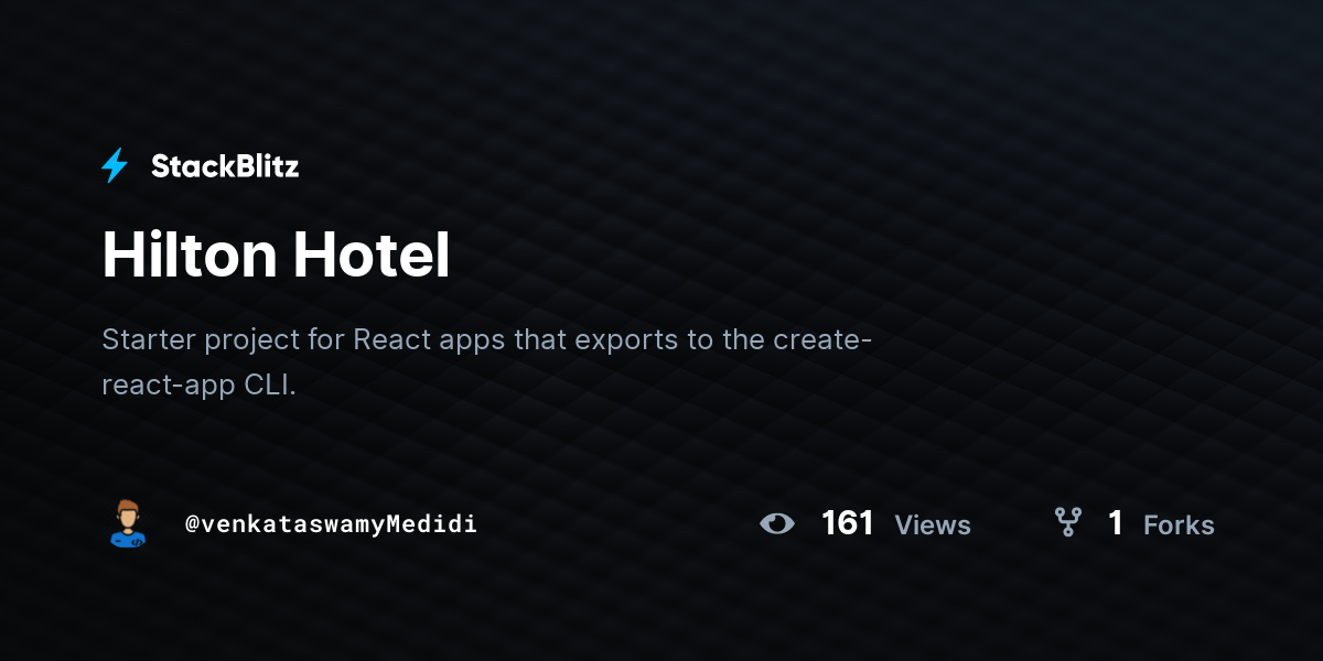 Hilton Hotel - StackBlitz