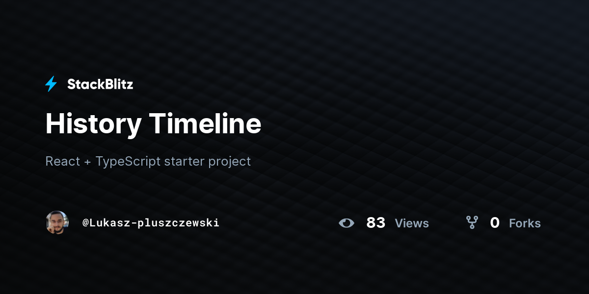 History Timeline - StackBlitz