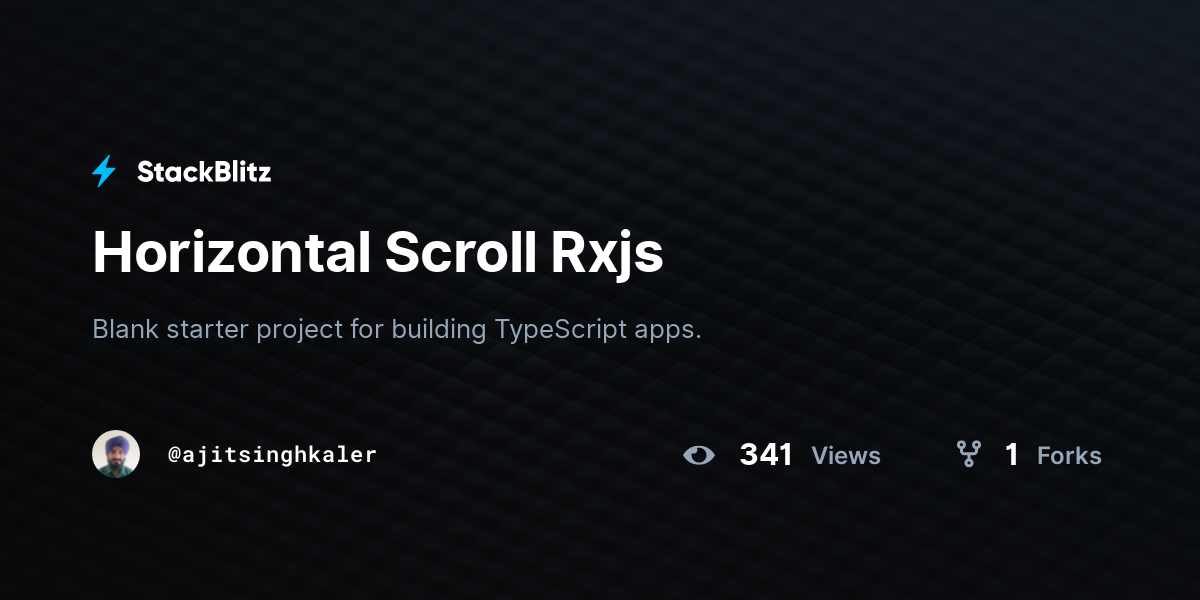 Horizontal Scroll Rxjs - StackBlitz
