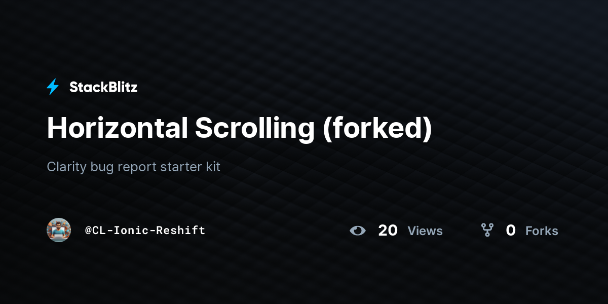 Horizontal Scrolling (forked) - StackBlitz