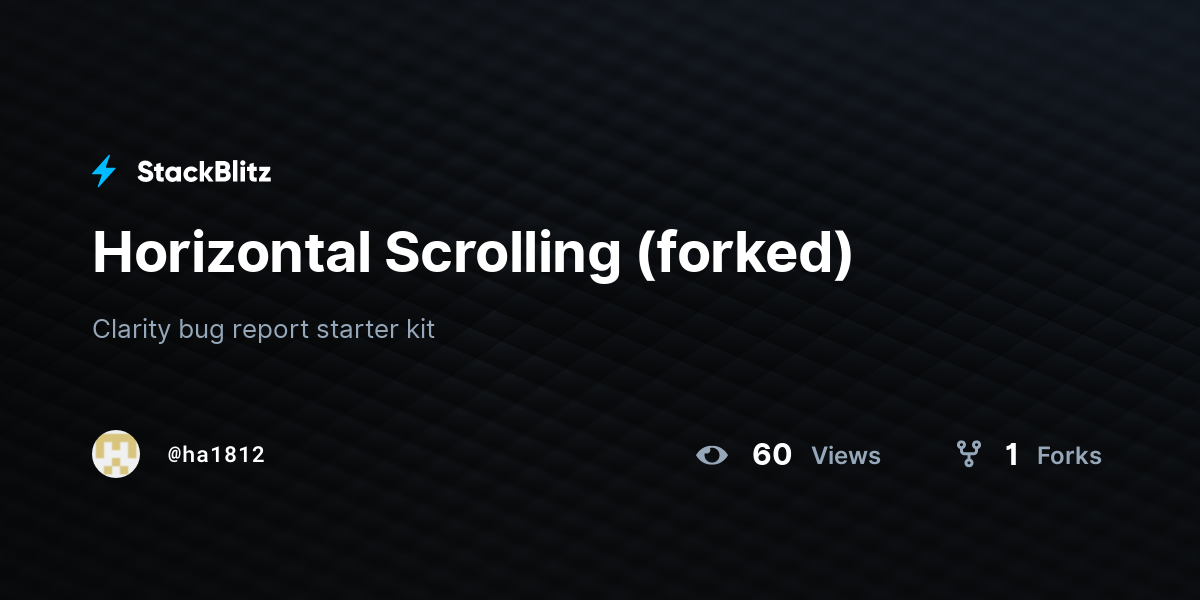 Horizontal Scrolling (forked) - StackBlitz