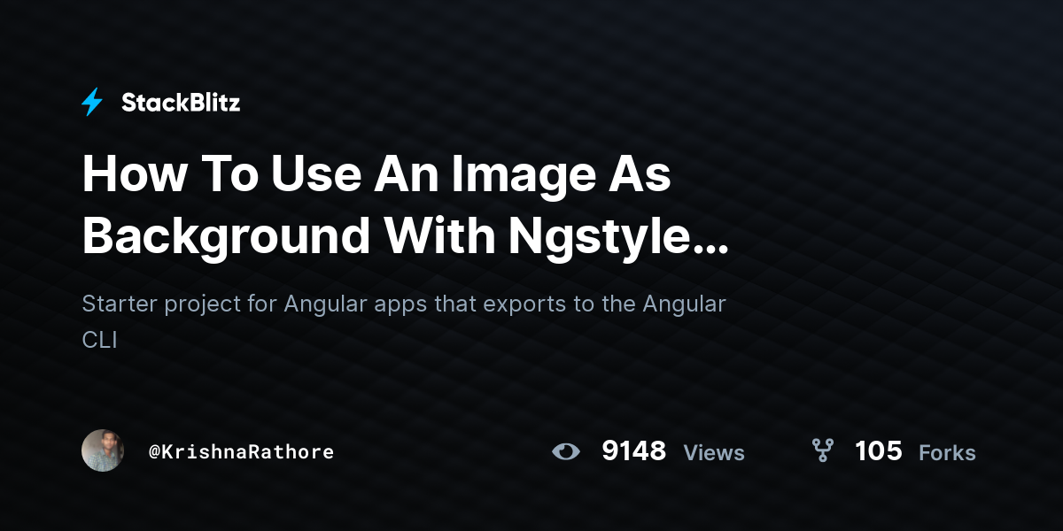 How To Use An Image As Background With Ngstyle Angular 5 - StackBlitz