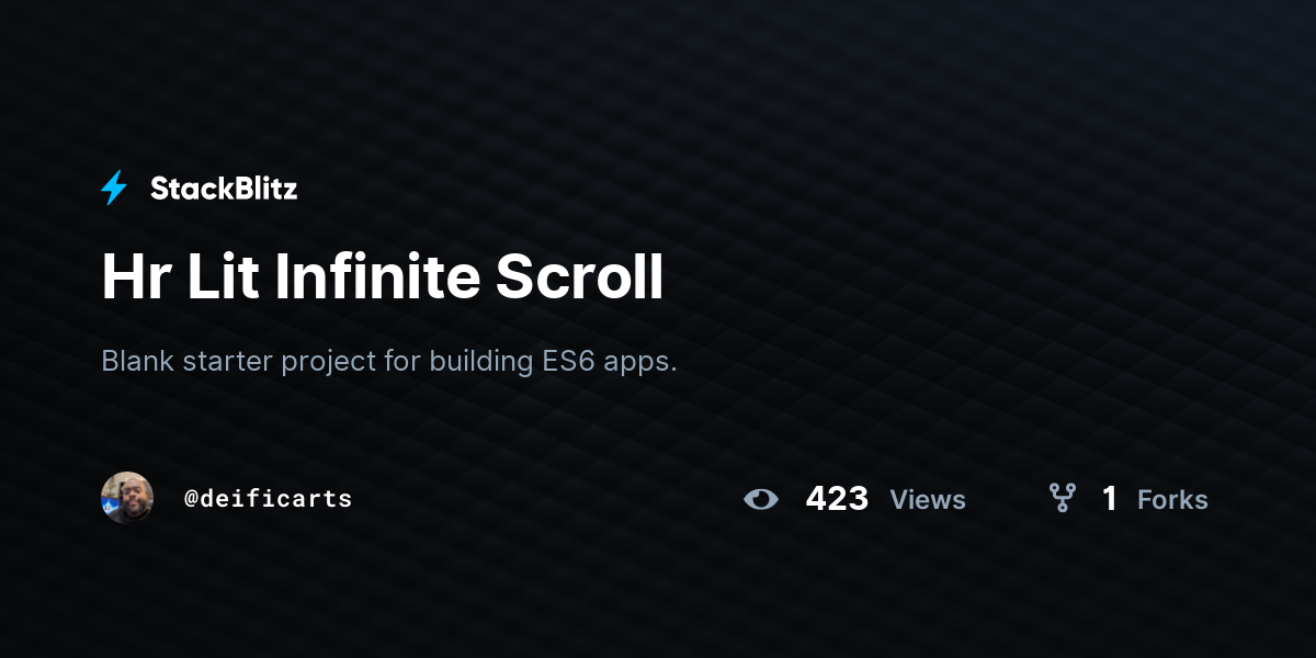 Hr Lit Infinite Scroll - StackBlitz