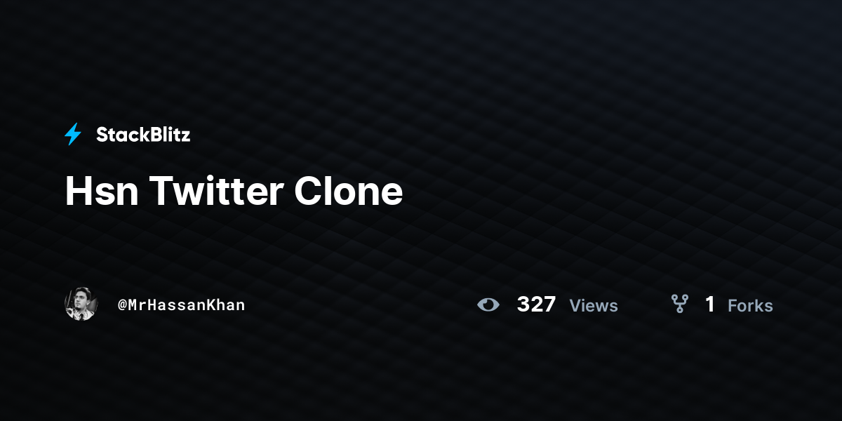 Hsn Twitter Clone - StackBlitz