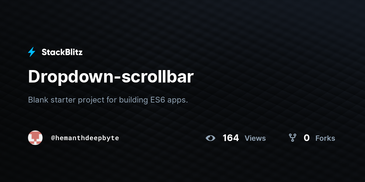 Dropdownscrollbar StackBlitz