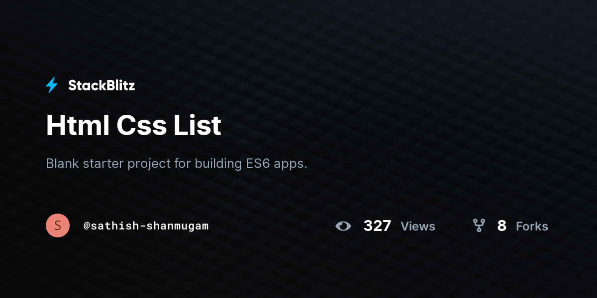 Html Css List - StackBlitz