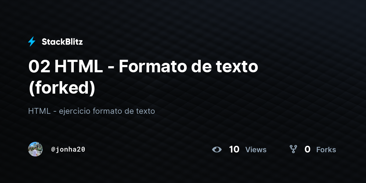 02 HTML - Formato de texto (forked) - StackBlitz