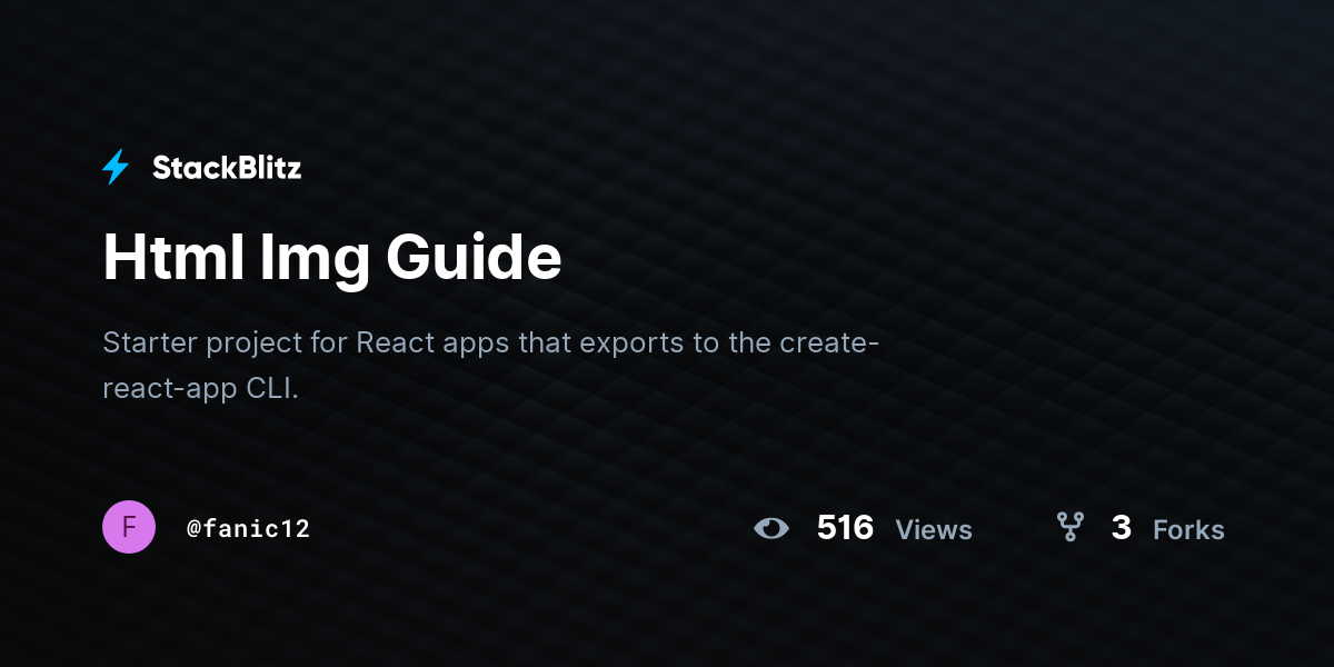 Html Img Guide - StackBlitz