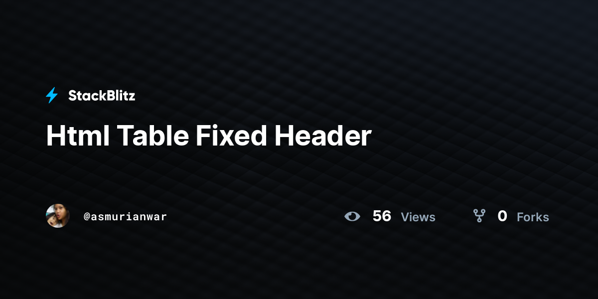html table header fixed