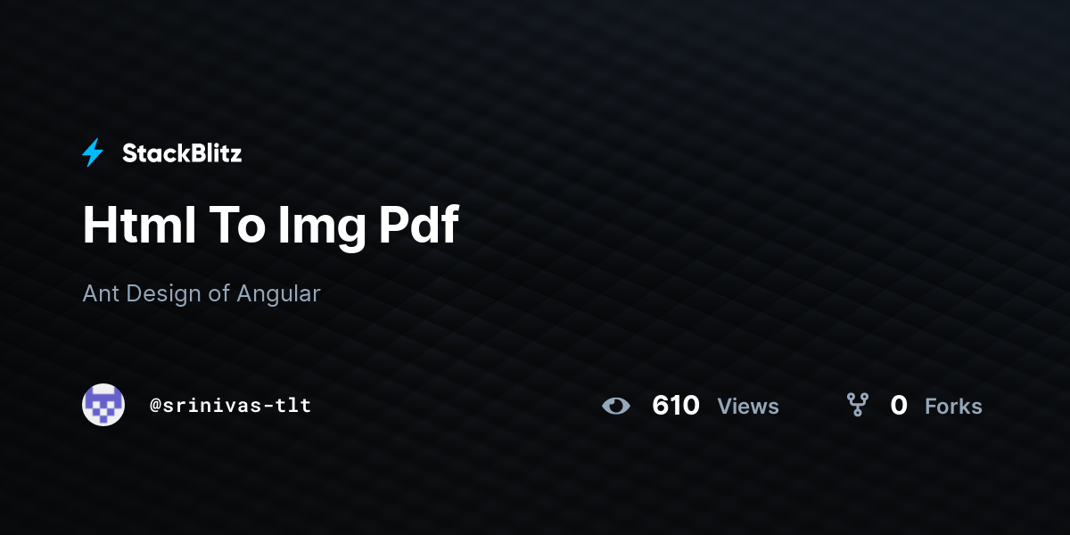 Html To Img Pdf - StackBlitz