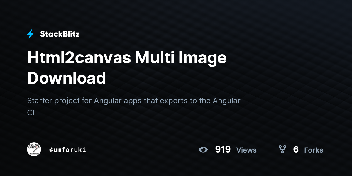 Html2canvas Multi Image Download - StackBlitz