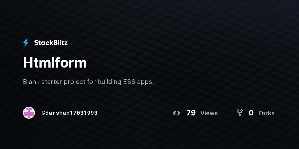 Htmlform - StackBlitz