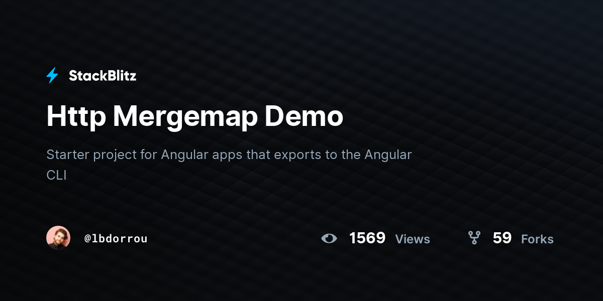 Http Mergemap Demo - StackBlitz