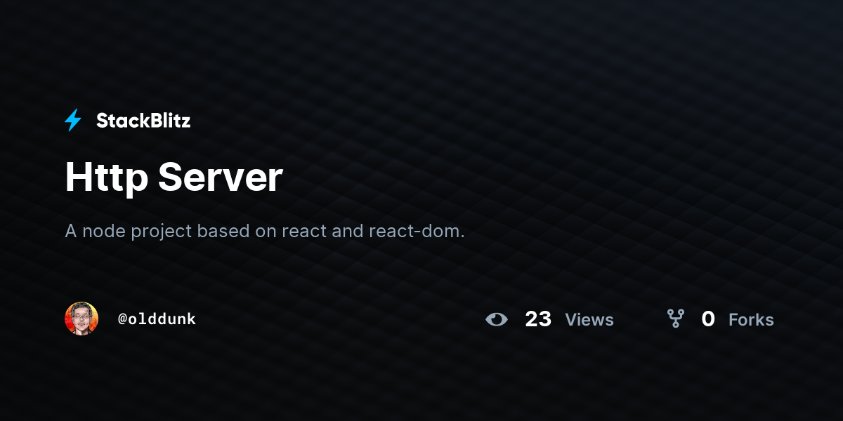 Http Server - StackBlitz