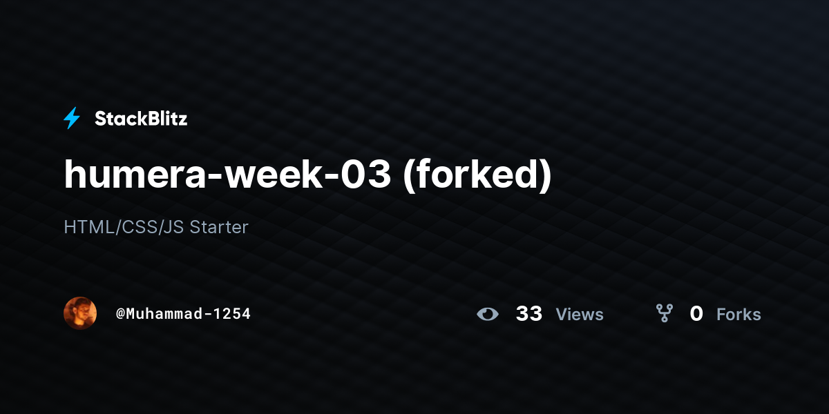 humera-week-03 (forked) - StackBlitz