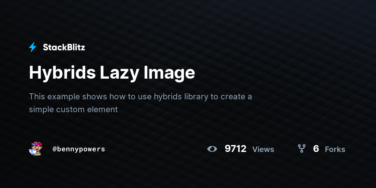 Hybrids Lazy Image - StackBlitz