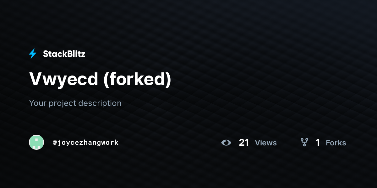 Vwyecd (forked) - StackBlitz