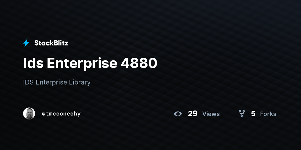 Ids Enterprise 4880 - StackBlitz