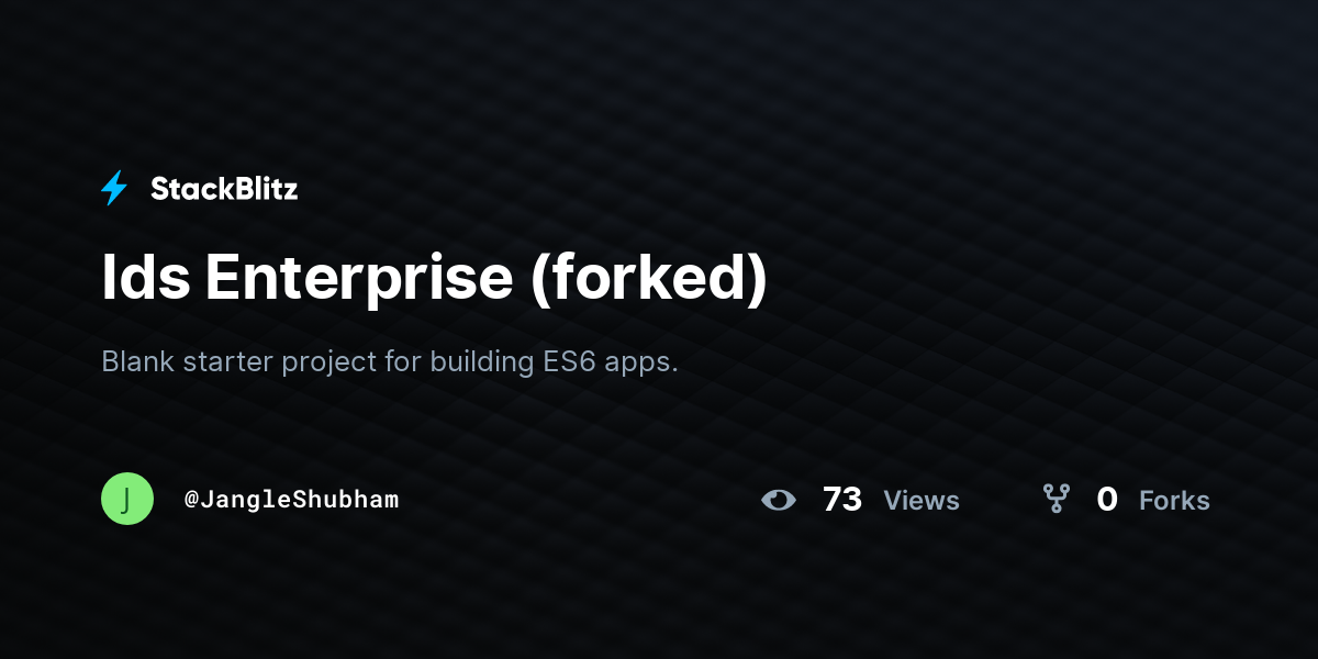 Ids Enterprise (forked) - StackBlitz
