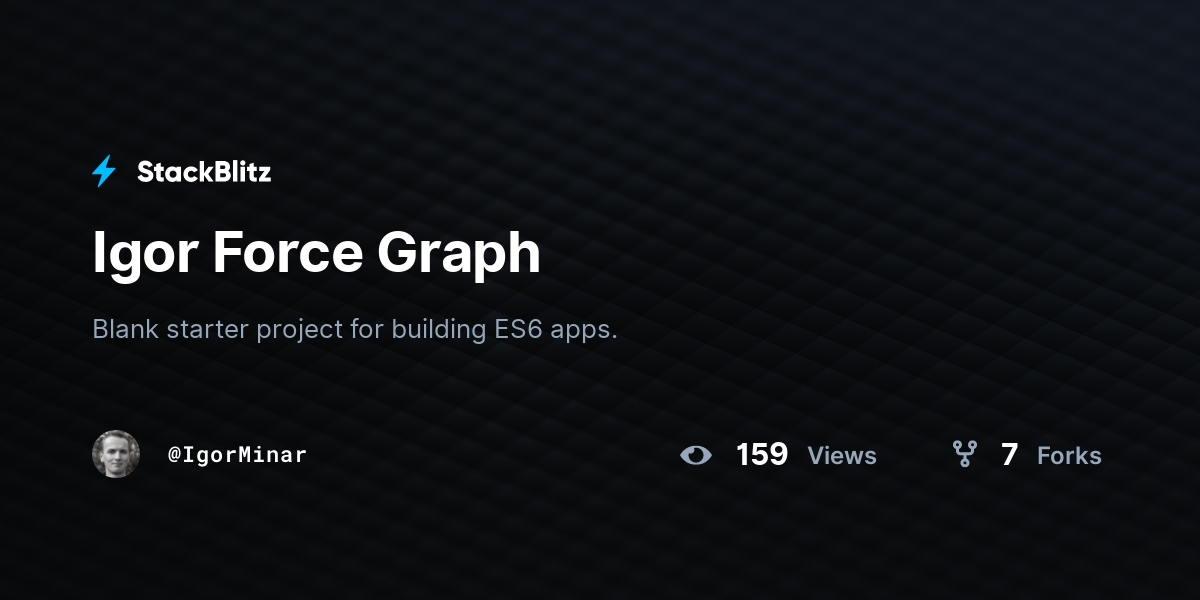 Igor Force Graph - StackBlitz