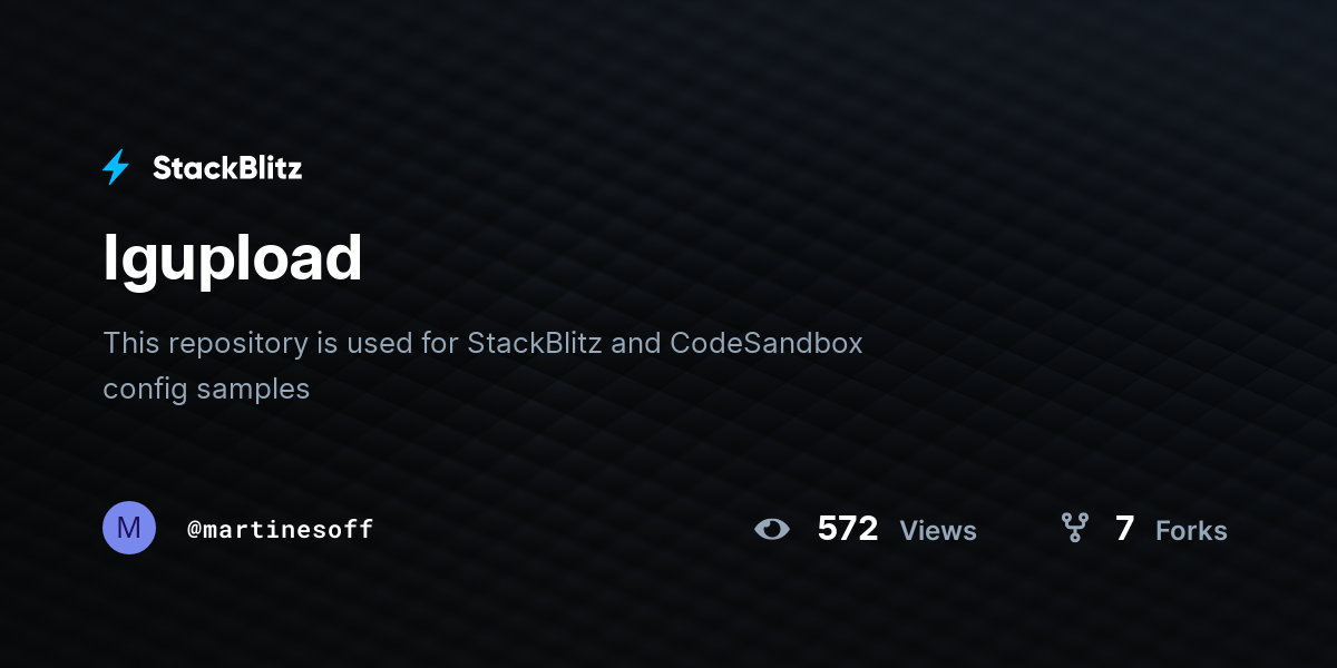 Igupload - StackBlitz