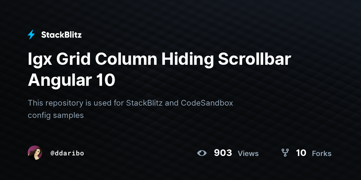 Igx Grid Column Hiding Scrollbar Angular 10 - StackBlitz