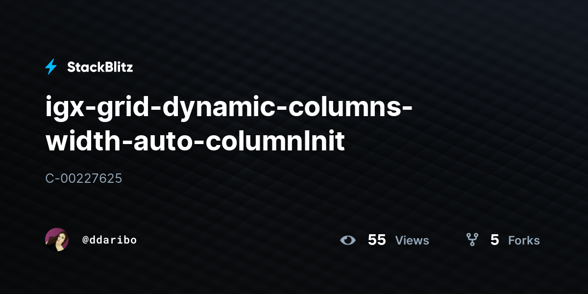 igx-grid-dynamic-columns-width-auto-columnInit - StackBlitz